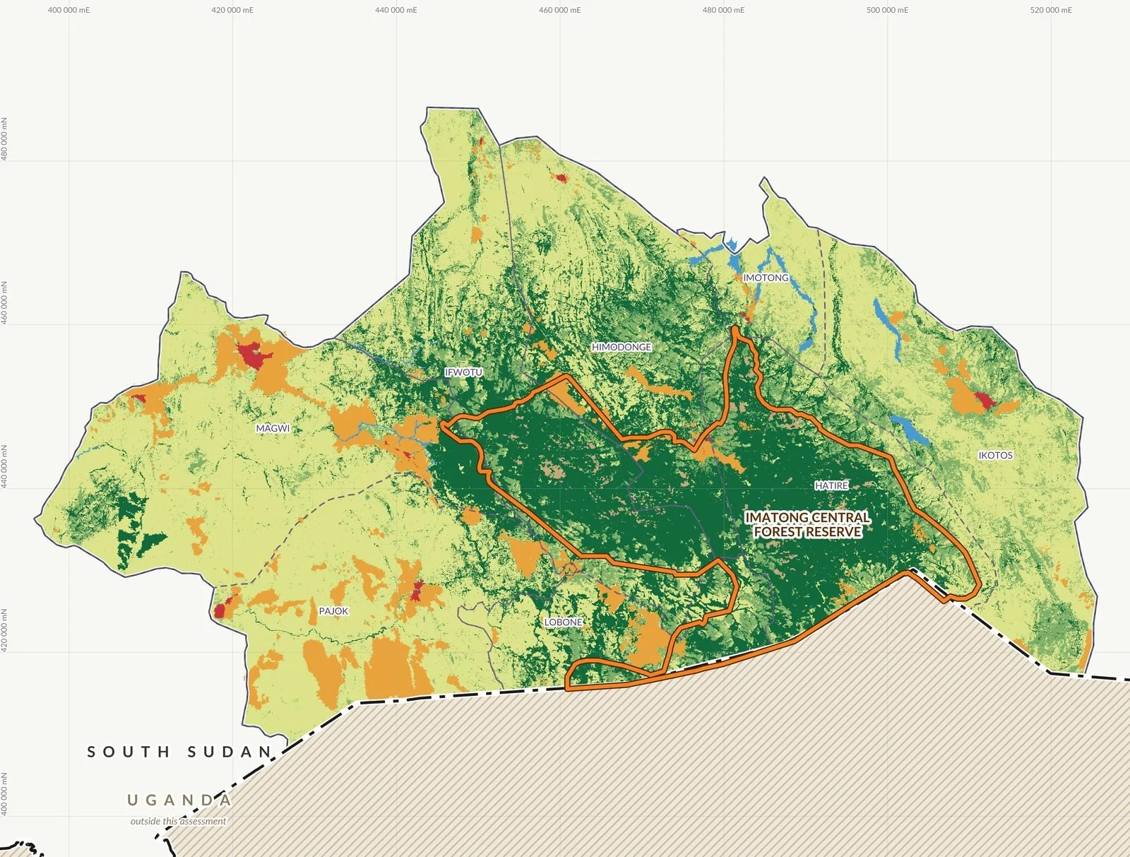 Imatong landscape land cover map, 2025
