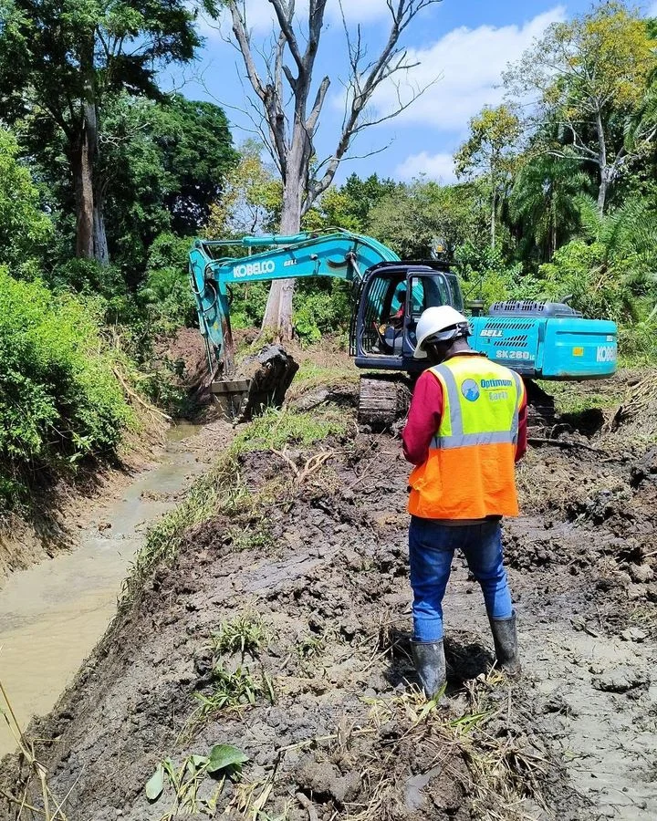 Drainage channel excavation under our supervision
