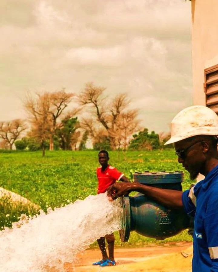 Pumping test on a new production borehole
