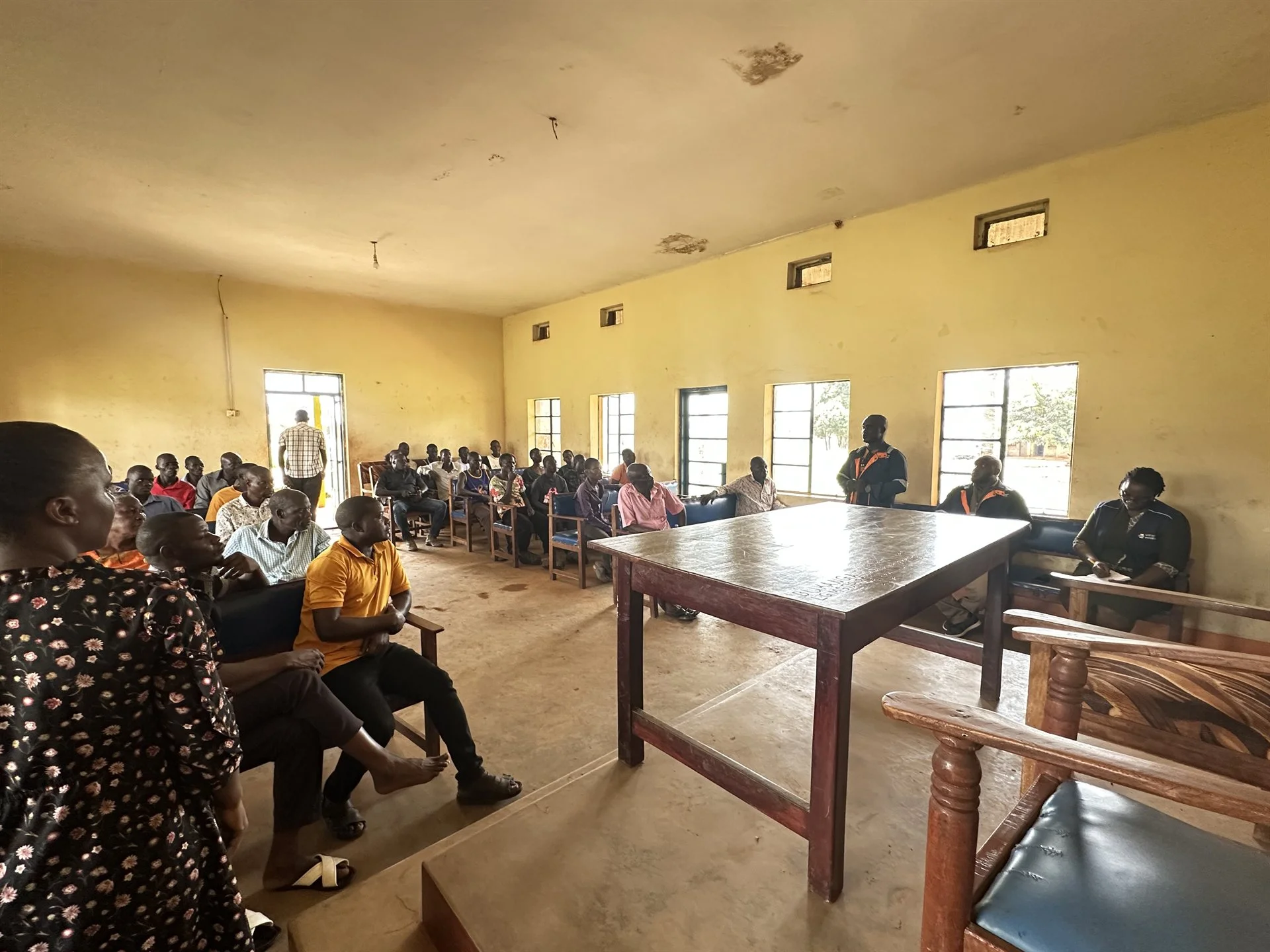 A learning session with partner students